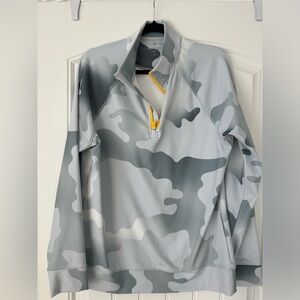 GFORE grey camo golf quarter zip pullover